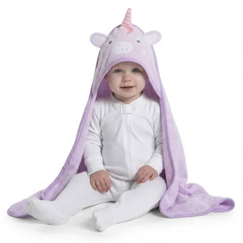 Miniatura 22 de Delta Children Toalla de baño con capucha para niños con bolsillos - Super suave y absorbente - Gran regalo para niños y niñas, Perro Marrón