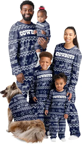 Miniatura 17 de FOCO NFL womens Nfl Team Ugly Pattern Matching Set Family Holiday Pajamas