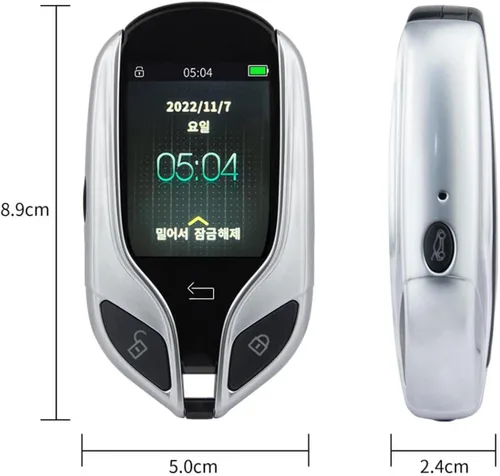 Miniatura 7 de Control remoto de entrada sin llave para automóvil, pantalla LCD, llave inteligente universal para automóvil con un botón de inicio de tiempo