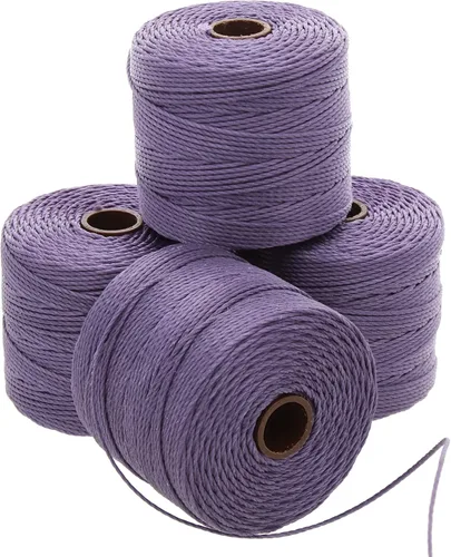Miniatura 109 de The Beadsmith S-Lon Cordón para Cuentas – Cordón de Nylon Torcido de 0.5 mm para Ensartar, Paquete de 4, Mezcla de Neutrales Fríos, TEX210, 77