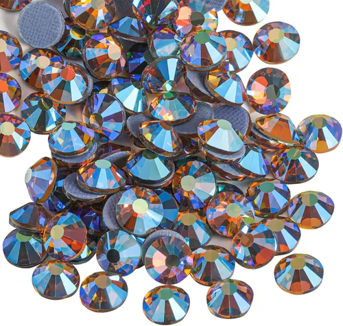 Miniatura 41 de Beadsland Hotfix - 2880 diamantes de imitación de cristal con parte trasera plana para manualidades, ropa, decoraciones de bricolaje, cristal AB