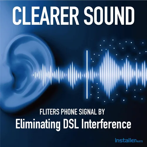 Miniatura 4 de InstallerParts Filtro de teléfono DSL para módem – para eliminación de interferencias y bloqueador de ruido estático para contestador, máquina