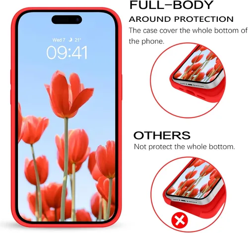 Miniatura 315 de GUAGUA Funda compatible con iPhone 17 Pro Max de 6.9 pulgadas, silicona líquida, goma de gel suave, delgada, forro de microfibra delgada