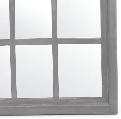 Miniatura 6 de GDF Studio Sebastiane - Espejo tradicional arqueado para ventana, color gris lavado