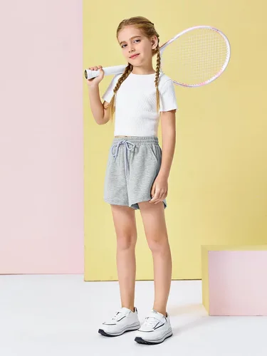 Miniatura 5 de Haloumoning Pantalones cortos deportivos para niñas de 5 a 14 años