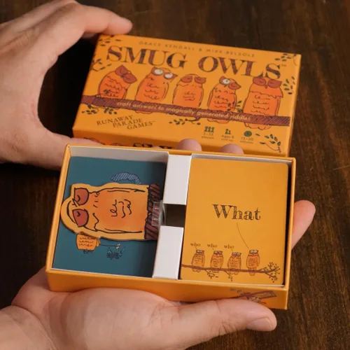 Miniatura 7 de Runaway Parade Games Juego de cartas Smug Owls, un juego de fiesta galardonado divertido y creativo para resolver acertijos para niños y adultos