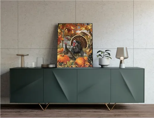 Miniatura 5 de SUNSOUT INC - Gobbler Farms - Rompecabezas de 1000 piezas grandes por artista: Dona Gelsinger - Tamaño terminado 27" x 35" Acción de Gracias - MPN #