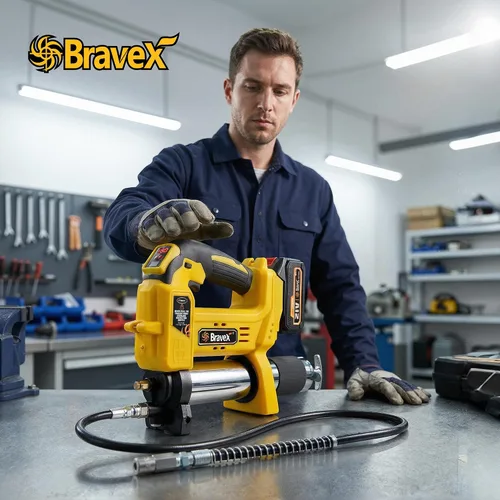 Miniatura 7 de Pistola de engrase inalámbrica compatible con pistola de engrase eléctrica Makita de 21 V de 12,000 PSI, batería recargable W/T y acoplador