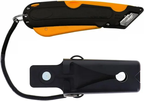 Miniatura 2 de Cortador de cajas de seguridad Veltec EZ-1000, cuchillo de utilidad con ajuste de profundidad de 3 hojas, gatillo de presión y guía de borde