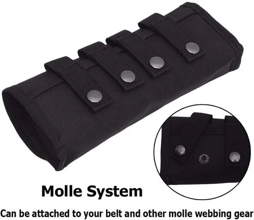 Miniatura 2 de ACEXIER - Bolso táctico Molle de 18 rondas para cartuchos de caza militar, bolsa de munición, bolsa de cintura militar para balas de pistola de Negro