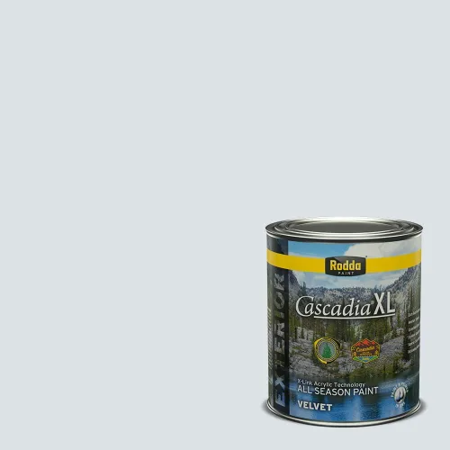 Miniatura 78 de Rodda Paint CASCADIA XL Pintura e imprimación satinada para exteriores en uno, cuarto de galón, azul playa norte
