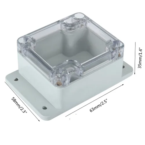 Miniatura 3 de Caja de conexiones de plástico ABS impermeable a prueba de polvo, recinto universal para proyectos eléctricos con cubierta transparente