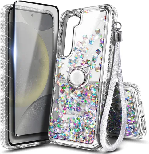 Miniatura 16 de NGB Diseñada para funda Samsung Galaxy Note 10+ (Plus), Rosa/Aguamarina Funda con Purpurina Líquida Brillante Linda para Mujeres Niñas Niños
