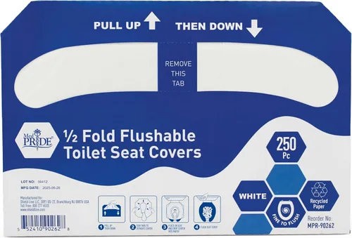 Miniatura 2 de MED PRIDE Sábanas protectoras de baño ecológicas – Fundas de asiento de inodoro desechables sépticas [paquete de 250] – Fundas de asiento de inodoro