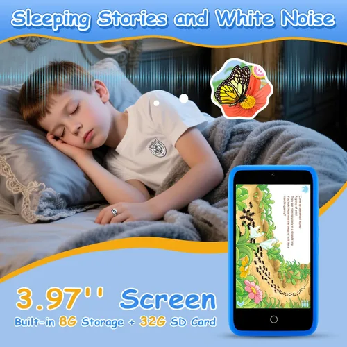 Miniatura 8 de MINIBEAR Teléfono inteligente de juguete para niños, 3.97 pulgadas, juguetes de aprendizaje de doble cámara para niños, más de 201