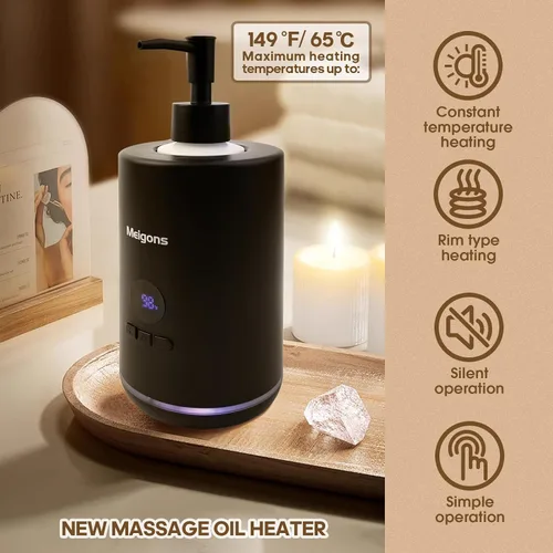 Miniatura 2 de Calentador de aceite para masaje, calentador de aceite de masaje, calentador de aceites corporales para spa, salón y barberías, con dispensador