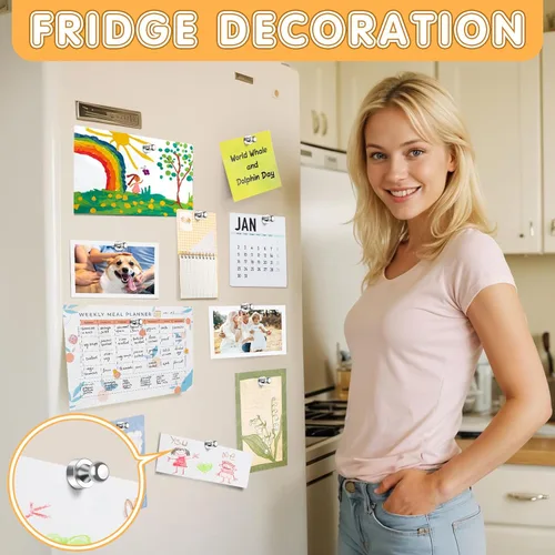 Miniatura 2 de 12 imanes fuertes para pizarra blanca, imanes de nevera para adultos, imanes de refrigerador, nevera magnética, pequeños imanes fuertes para cocina
