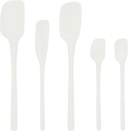 Miniatura 24 de Tovolo Juego de utensilios de silicona de 5 piezas (aguamarina clara): espátula, cuchara, raspador de tarros, mini espátula y mini cuchara Agua claro