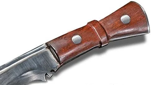 Miniatura 4 de Medieval Warrior Nepal Kukri Machete Full Tang Cuchillo de hoja fija que lleva la funda