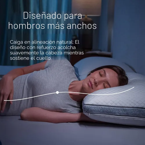 Miniatura 2 de DreamyBlue Almohada de Zafiro con Refuerzo • Loft Ajustable, Funda de Lujo, Relleno de Espuma Viscoelástica Triturada con Cuentas de Enfriamiento •