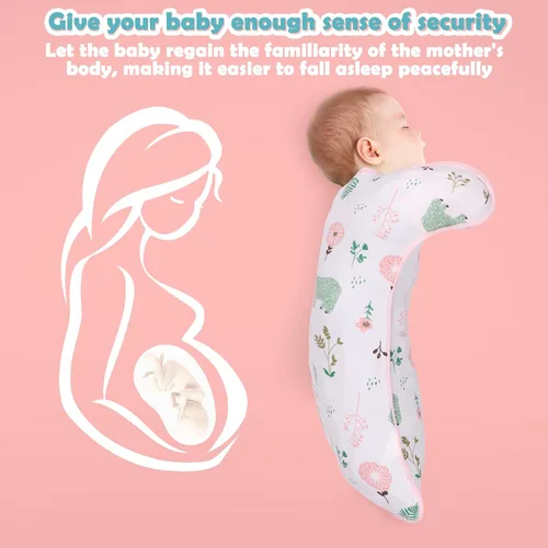 Miniatura 7 de Paquete de 2 pañales de 0 a 3 meses, pañales con cremallera de 2 vías, pañales convertibles para bebé con brazos y hacia afuera, 100% algodón