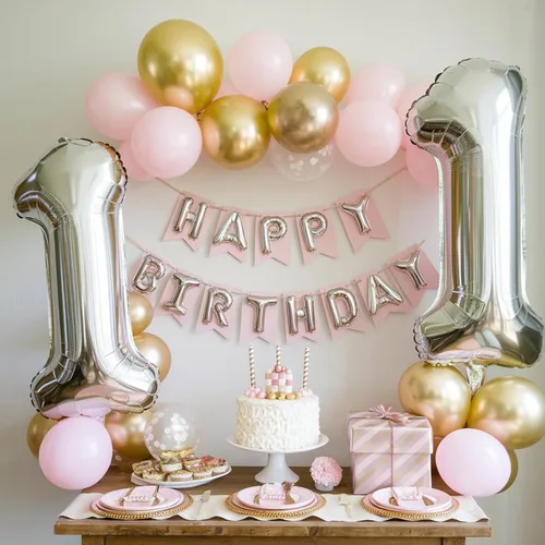 Miniatura 5 de Globos dorados de color champán con el número 11, globos de oro claro, globo de aluminio dorado con forma de corazón con estrella y globo largo