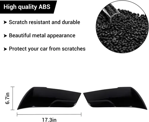 Miniatura 4 de Hoolcar Cubierta de lámpara delantera para faros delanteros, marco de bisel, accesorios exteriores compatibles con Dodge Charger 2011-2014, negro