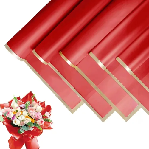 Miniatura 12 de JOYIT 20 hojas de papel de regalo de flores, papel de regalo de ramo de flores para embalaje de manualidades, envoltura de papel de flores