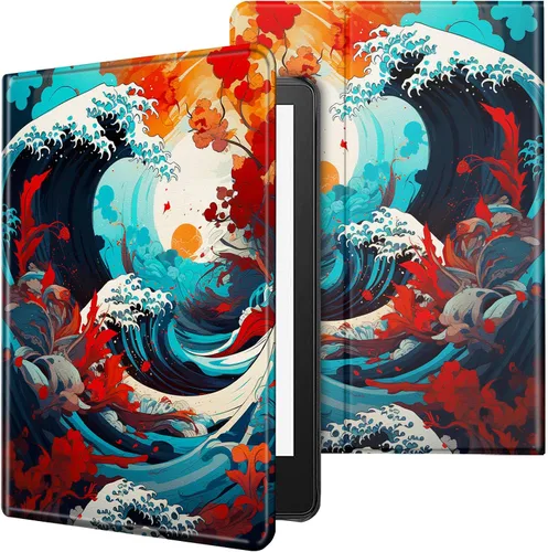 Miniatura 65 de Funda para tablet Kindle Fire 7 2019/2017 lanzamiento 9ª/7ª generación 7 pulgadas, ligera, protectora de piel sintética, cubierta inteligente