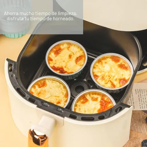 Miniatura 2 de Mini tazas de papel de aluminio para hornear cupcakes con tapas (40 piezas, 5 oz), forros redondos de papel de aluminio para cupcakes, moldes