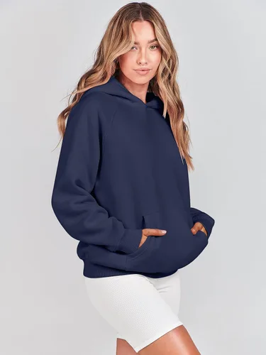 Miniatura 127 de ANRABESS - Sudaderas con capucha para mujer, sobre talla, de vellón de manga larga, modelo de 2024, para otoño