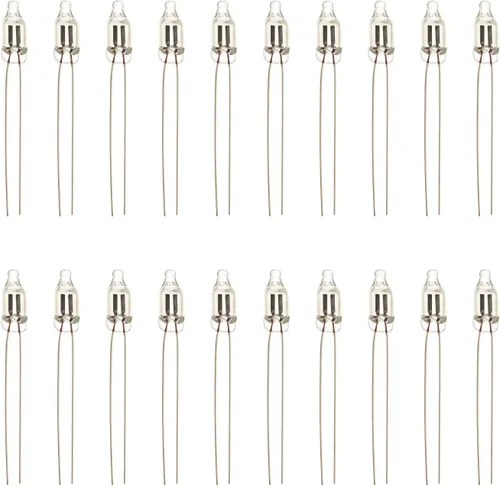 Othmro 100 bombillas LED AC 220 V F5 5 × 0.512 in luz roja brillante bombillas de neón lámparas indicadoras duraderas bombillas de neón brillantes