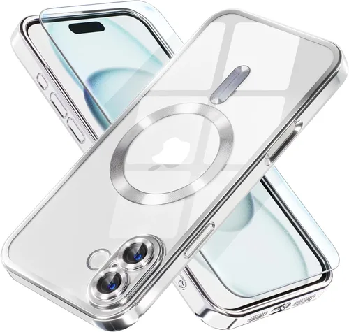Miniatura 75 de Misea Funda magnética para iPhone 14 compatible con MagSafe [nunca amarillenta] [protección contra caídas de grado militar] protector completo