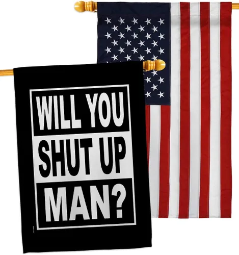 Miniatura 23 de Will You Shut Up Garden House Flag - Set Patriotic Vote President Democrat Republican Tea Party United State American Election - Decoration Banner