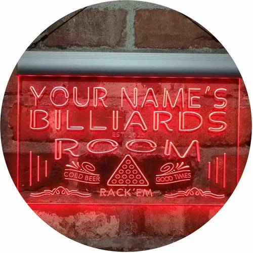 Miniatura 28 de ADVPRO Letrero de neón LED de un solo color personalizado con temática de billar, sala de billar, 12 x 8.5 pulgadas, st4s32-pj1-tm-b