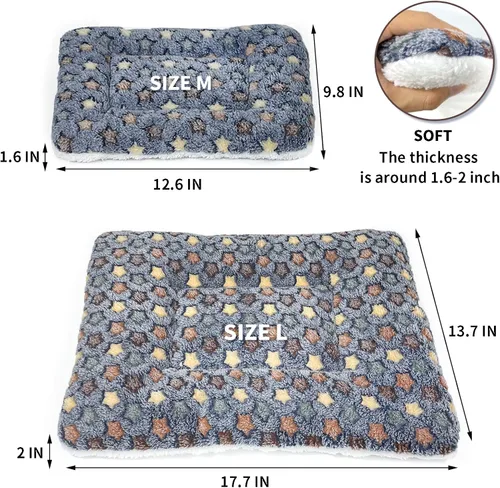 Miniatura 3 de Amakunft 2 Piezas Alfombrillas Lavables para Cama de Conejillo de Indias, Almohadilla de Cama de Invierno de Conejo para Interiores, Colchón Cálido