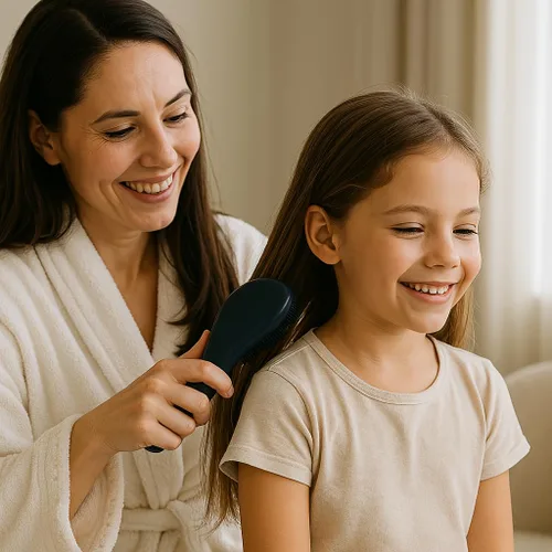 Miniatura 5 de Juego de cepillos desenredantes ondulados para cabello rizado, grueso, liso y natural, cepillo desenredante suave para mujeres, niños y niños