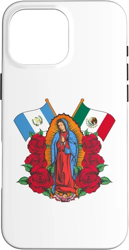 Miniatura 19 de Funda para iPhone 13 Pro Max Virgen de Guadalupe con bandera de Guatemala y México
