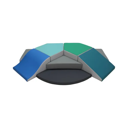 Miniatura 11 de FDP SoftScape Mega Fun 360 Escalador, estructura de juego activo para interiores para niños pequeños y niños, escalones y rampas de espuma suave