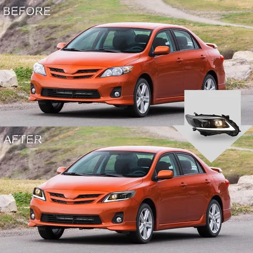 Miniatura 3 de VLAND Compatible con el conjunto de faros delanteros Toyota Corolla 2011 2012 2013 (no para modelos COROLLA LE)