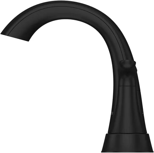 Miniatura 4 de Pfister Weller LG48WRPB - Grifo para lavabo de baño, centro de 4 pulgadas, 2 asas, 3 agujeros, acabado negro mate, LG48WRPB Mate negro