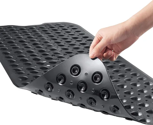 Miniatura 19 de YINENN Tapete de ducha para bañera de 40 x 16 pulgadas, antideslizante y extragrande, tapete para bañera con ventosas, lavable a máquina
