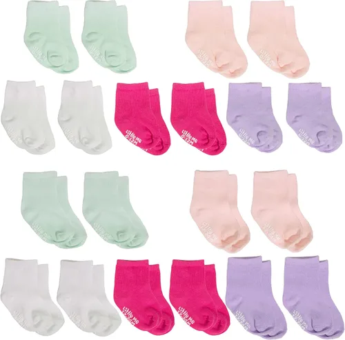Little Me 20-Pack Newborn Baby Infant Toddler Unisex Socks For Baby Girl or Boy 0-12 12-24 Months Assorted Size Pack