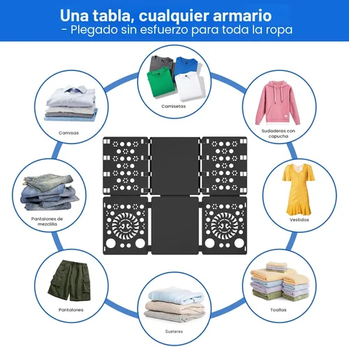 Miniatura 7 de BoxLegend V3 Tablero Plegador de Camisas Tablero Plegador de Camisetas y Ropa Tablero Plegable Duradero Clasificador de Lavandería Ayudante Forro