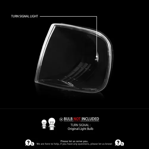 Miniatura 2 de Autozensation Compatible con Ford Expedition 1997-2002, Ford F150 1997-2003, luces de esquina negras