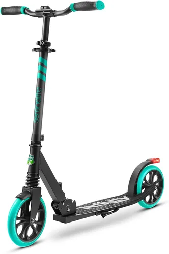 Miniatura 14 de SereneLife Patinete ligero y plegable cómodo manubrio de barra en T, scooter ajustable para adolescentes y adultos, cubierta de aleación con ruedas