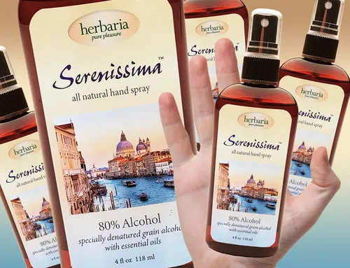 Miniatura 2 de Herbaria Serenissima - Spray para manos totalmente natural con aceites esenciales, 4 onzas, 80% de alcohol de grano. Disfruta de jabones Herbaria