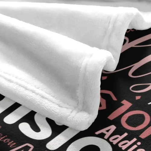 Miniatura 6 de Manta con nombre personalizada para niños y adultos – Manta de franela personalizada con nombre – Personalizada para cumpleaños, San Valentín, Negro