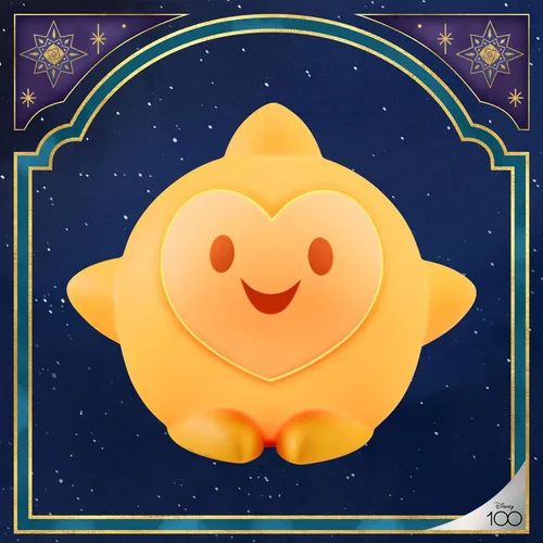 Miniatura 2 de Disney Wish Squishy Light, luz nocturna para niños, lámpara USB, funciona con pilas, regulable, luz de estrella ideal para dormitorio, sala