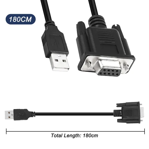Miniatura 4 de MEIRIYFA Cable adaptador serie USB a RS-232 DB9 hembra, USB 2.0 macho a RS232 Com hembra DB9 cable convertidor serie (5.9 ft)